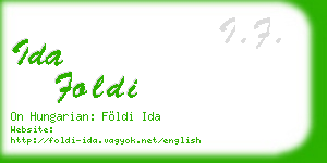 ida foldi business card